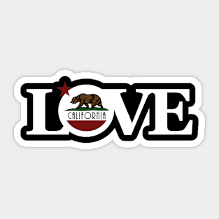 LOVE California (long) White Ink Sticker